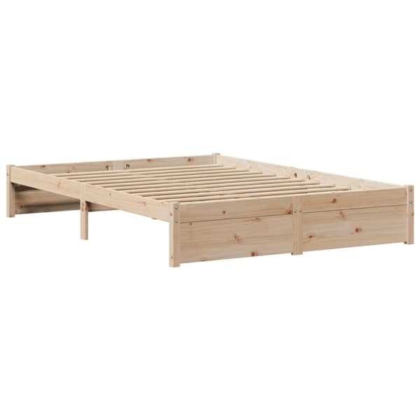 vidaXL Sengeramme med hodegavl 160x200 cm heltre furu