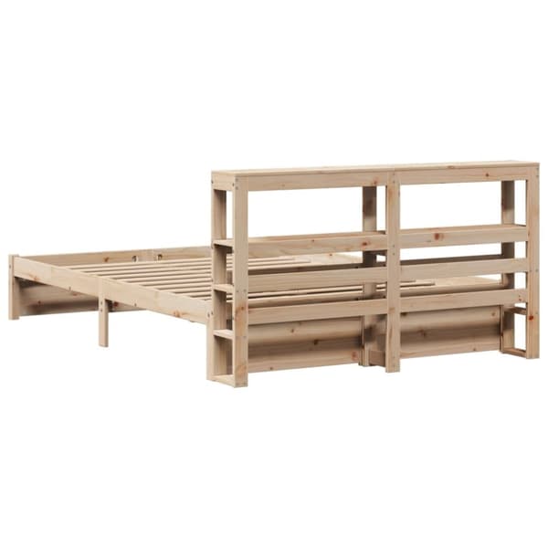 vidaXL Sengeramme med hodegavl 160x200 cm heltre furu