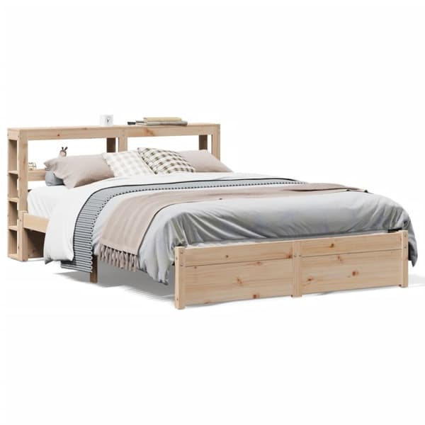vidaXL Sengeramme med hodegavl 160x200 cm heltre furu