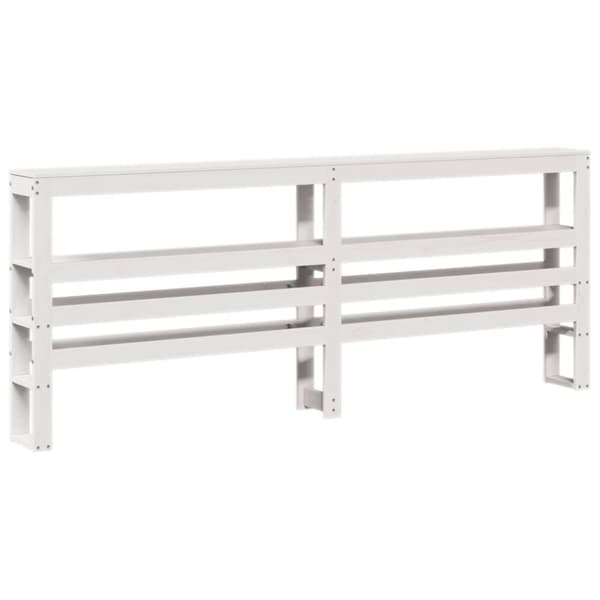 vidaXL Sengeramme med hodegavl hvit 140x200 cm heltre furu