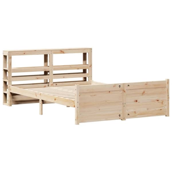 vidaXL Sengeramme med hodegavl 120x200 cm heltre furu