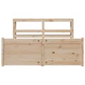 Miniatyrbilde 5 av 11: vidaXL Sengeramme med hodegavl 120x200 cm heltre furu