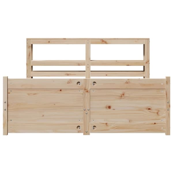 vidaXL Sengeramme med hodegavl 120x200 cm heltre furu