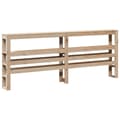 Miniatyrbilde 7 av 11: vidaXL Sengeramme med hodegavl 120x200 cm heltre furu