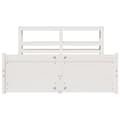 Miniatyrbilde 5 av 11: vidaXL Sengeramme med hodegavl hvit 160x200 cm heltre furu