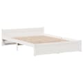 Miniatyrbilde 6 av 11: vidaXL Sengeramme med hodegavl hvit 160x200 cm heltre furu
