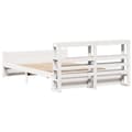 Miniatyrbilde 9 av 11: vidaXL Sengeramme med hodegavl hvit 160x200 cm heltre furu