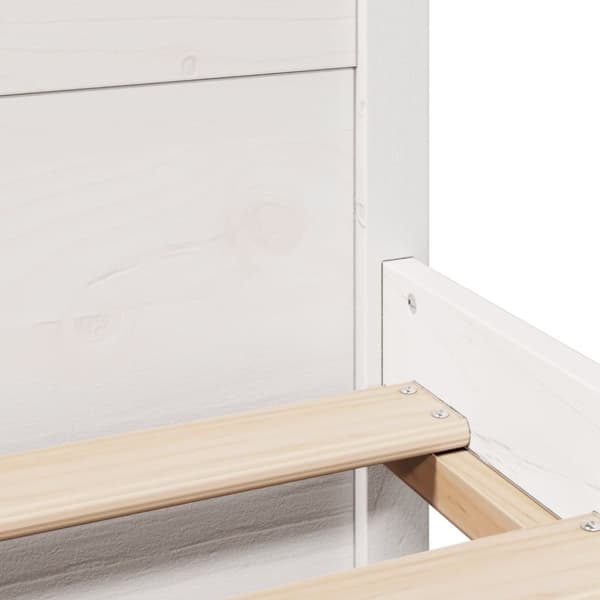 vidaXL Sengeramme med hodegavl hvit 160x200 cm heltre furu