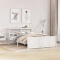 Miniatyrbilde 2 av 11: vidaXL Sengeramme med hodegavl hvit 160x200 cm heltre furu