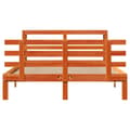 Miniatyrbilde 6 av 11: vidaXL Sengeramme med hodegavl voksbrun 120x200 cm heltre furu