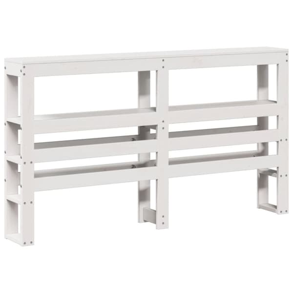 vidaXL Sengeramme med hodegavl hvit 140x190 cm heltre furu