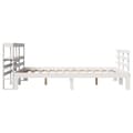 Miniatyrbilde 8 av 11: vidaXL Sengeramme med hodegavl hvit 140x190 cm heltre furu