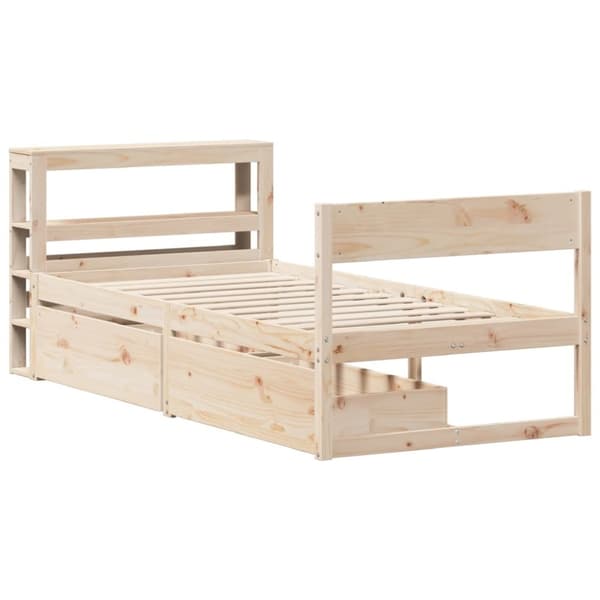 vidaXL Sengeramme uten madrass 100x200 cm heltre furu