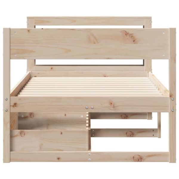 vidaXL Sengeramme uten madrass 100x200 cm heltre furu