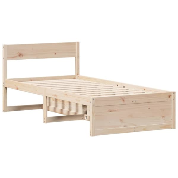 vidaXL Sengeramme uten madrass 100x200 cm heltre furu