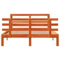 Miniatyrbilde 6 av 11: vidaXL Sengeramme med hodegavl voksbrun 140x190 cm heltre furu