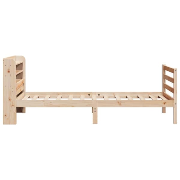 vidaXL Sengeramme med hodegavl 75x190 cm heltre furu