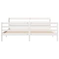 Miniatyrbilde 5 av 11: vidaXL Sengeramme med hodegavl hvit 200x200 cm heltre furu