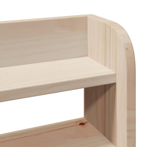 vidaXL sengeramme med sengegavl 135x190 cm massivt fyrretræ hvid