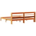 Miniatyrbilde 9 av 11: vidaXL Sengeramme med hodegavl voksbrun 200x200 cm heltre furu