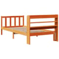 Miniatyrbilde 9 av 11: vidaXL Sengeramme med hodegavl voksbrun 75x190 cm heltre furu