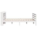 Miniatyrbilde 8 av 11: vidaXL Sengeramme med hodegavl hvit 140x200 cm heltre furu