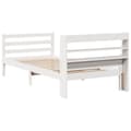 Miniatyrbilde 9 av 11: vidaXL Sengeramme med hodegavl hvit 100x200 cm heltre furu