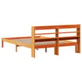 Miniatyrbilde 9 av 11: vidaXL Sengeramme med hodegavl voksbrun 150x200 cm heltre furu