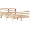 Miniatyrbilde 4 av 11: vidaXL Sengeramme med hodegavl 150x200 cm heltre furu