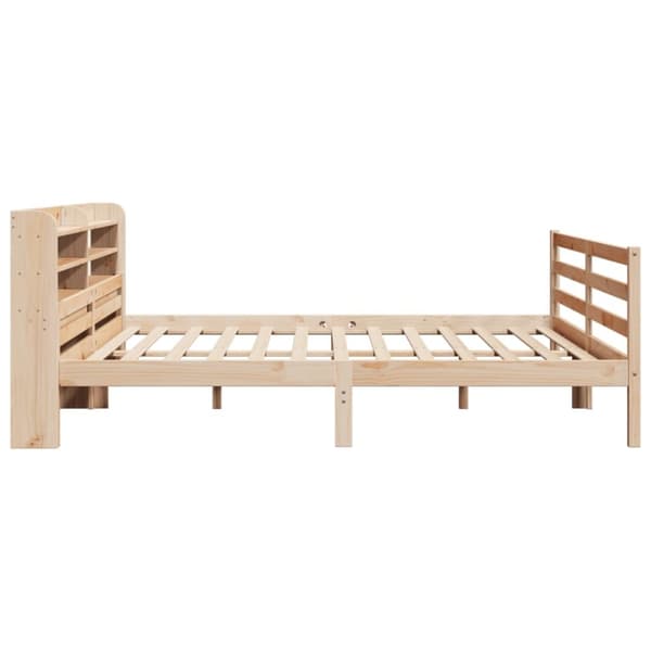 vidaXL Sengeramme med hodegavl 200x200 cm heltre furu