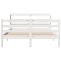 Miniatyrbilde 5 av 11: vidaXL Sengeramme med hodegavl hvit 150x200 cm heltre furu