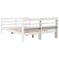 Miniatyrbilde 9 av 11: vidaXL Sengeramme med hodegavl hvit 150x200 cm heltre furu