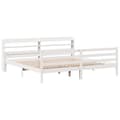 Miniatyrbilde 4 av 11: vidaXL Sengeramme med hodegavl hvit 180x200 cm heltre furu
