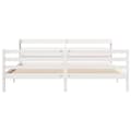 Miniatyrbilde 5 av 11: vidaXL Sengeramme med hodegavl hvit 180x200 cm heltre furu