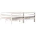 Miniatyrbilde 9 av 11: vidaXL Sengeramme med hodegavl hvit 180x200 cm heltre furu