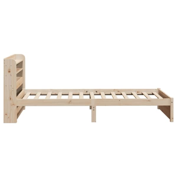 vidaXL Sengeramme med hodegavl 90x190 cm heltre furu