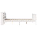 Miniatyrbilde 8 av 11: vidaXL Sengeramme med hodegavl hvit 150x200 cm heltre furu