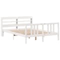 Miniatyrbilde 4 av 11: vidaXL Sengeramme med hodegavl hvit 140x200 cm heltre furu