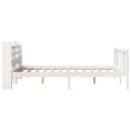 Miniatyrbilde 8 av 11: vidaXL Sengeramme med hodegavl hvit 140x200 cm heltre furu