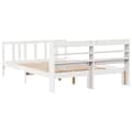 Miniatyrbilde 9 av 11: vidaXL Sengeramme med hodegavl hvit 140x200 cm heltre furu