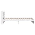 Miniatyrbilde 8 av 11: vidaXL Sengeramme med hodegavl hvit 100x200 cm heltre furu