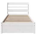 Miniatyrbilde 5 av 11: vidaXL Sengeramme med hodegavl hvit 75x190 cm heltre furu