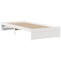 Miniatyrbilde 6 av 11: vidaXL Sengeramme med hodegavl hvit 75x190 cm heltre furu