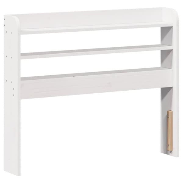 vidaXL Sengeramme med hodegavl hvit 75x190 cm heltre furu
