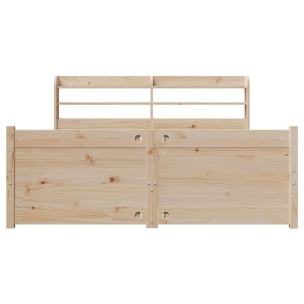 vidaXL sengeramme med sengegavl 140x200 cm massivt fyrretræ hvid