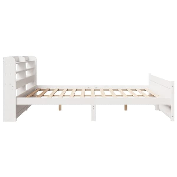 vidaXL Sengeramme med hovedgærde uden madras Hvid 180x200 cm