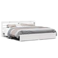 Miniatyrbilde 3 av 11: vidaXL Sengeramme med hodegavl hvit 180x200 cm heltre furu