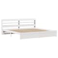 Miniatyrbilde 4 av 11: vidaXL Sengeramme med hodegavl hvit 180x200 cm heltre furu