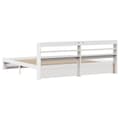 Miniatyrbilde 9 av 11: vidaXL Sengeramme med hodegavl hvit 180x200 cm heltre furu