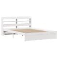 Miniatyrbilde 4 av 11: vidaXL Sengeramme med hodegavl hvit 150x200 cm heltre furu